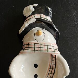 Snowman Serving Dish